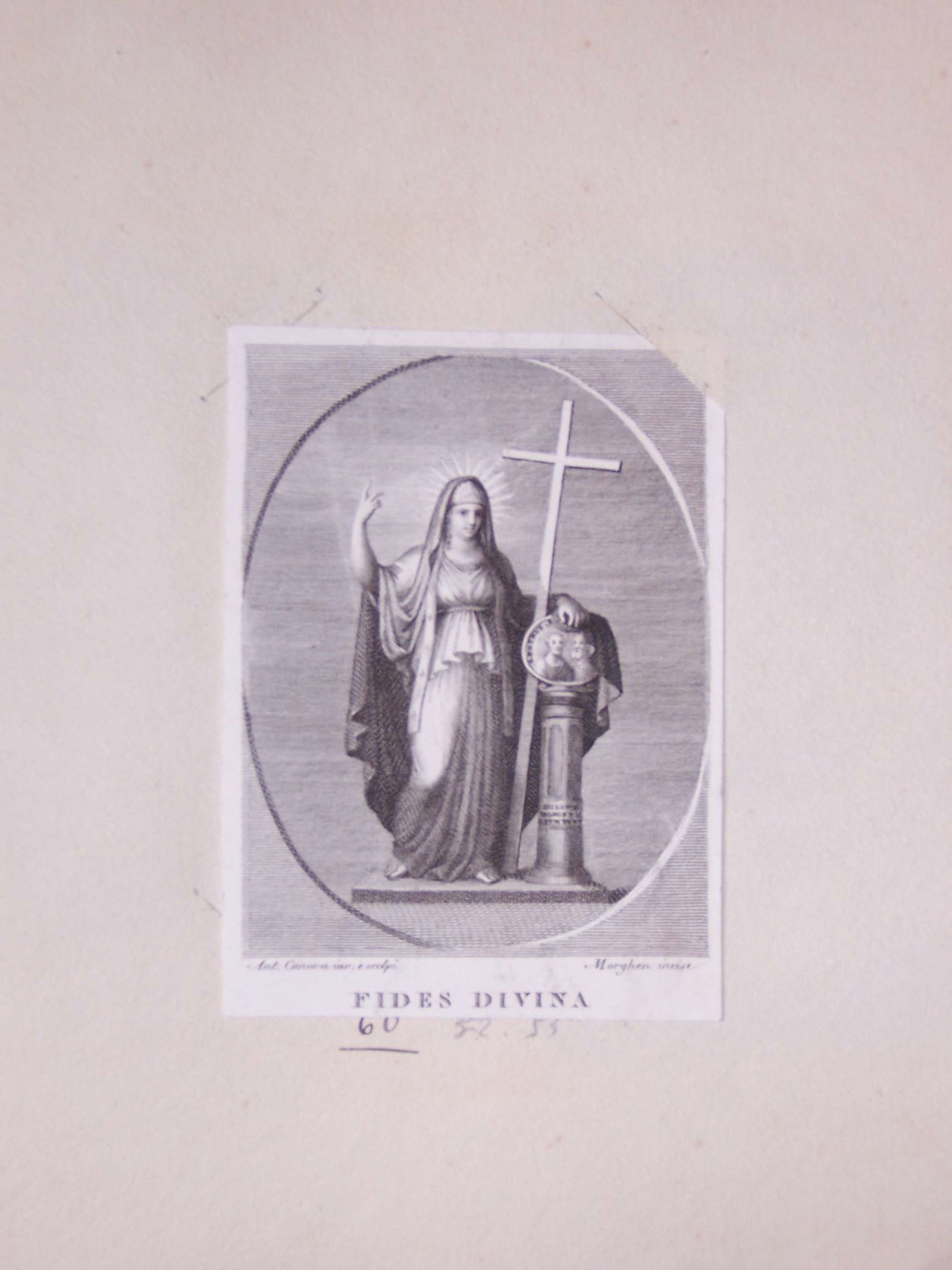 Allegoria della Chiesa Cattolica (stampa) di Canova Antonio, Morghen Raffaello (